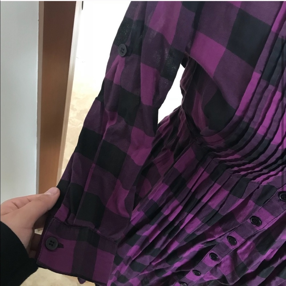 Purple and Black Flannel Top - Picture 3 of 5